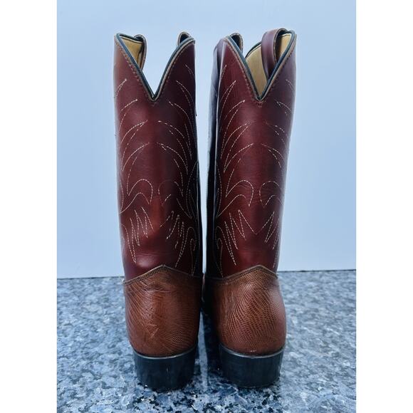 Unbranded Leather Vamp & Charter Men’s Cowboy Boots Size 10.5 D Brown main image 6